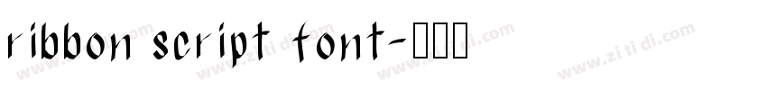 ribbon script font字体转换